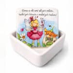Scatolina in ceramica 8×8 “Flowers & Friends” - immagine 2