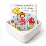 Scatolina in ceramica 8×8 “Flowers & Friends”