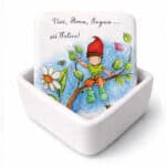 Scatolina in ceramica 8×8 “Flowers & Friends” - immagine 6